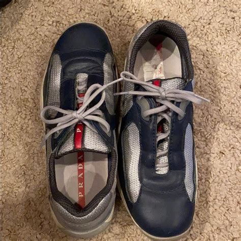 navy blue dirt cheap used prada sneakers|farfetch prada sneakers.